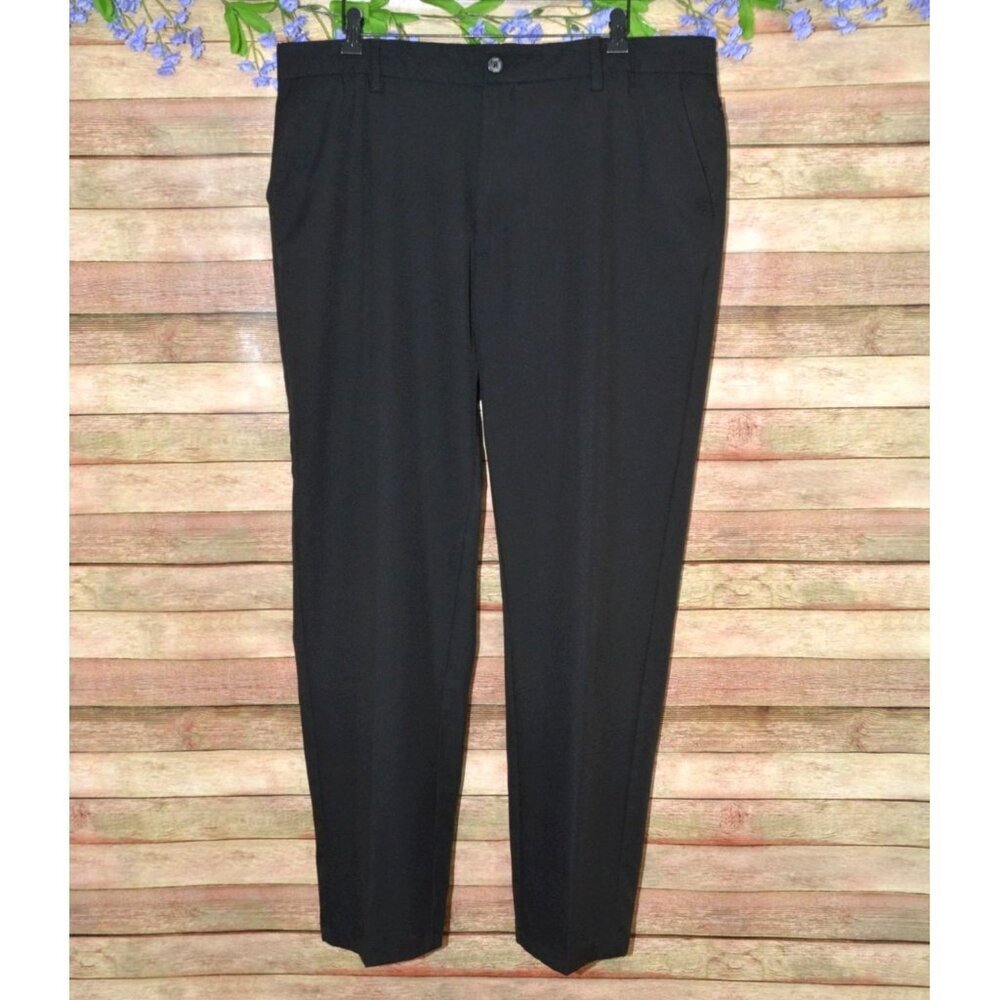 Lee Mens 40x32 Black Performance Series Straight Fit Chino Pant Zip Pockets